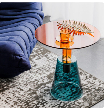 Aktueller Firmenfall über Minimalismus-Wohnzimmer milderte Glasplatte-Couchtisch Mini Light Luxury