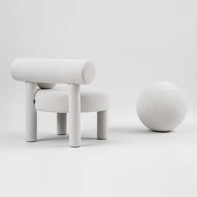 Fabric Leisure Chair White Flannelette Children'S Chair Simple Leisure Chair