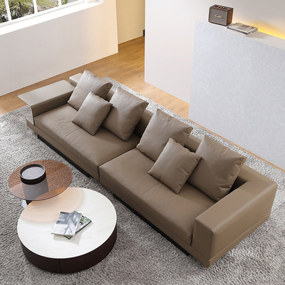 Modern Living Room Leather Sofa Combination Nordic Luxury Straight Row